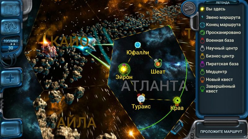 Карта в Space Rangers Quest